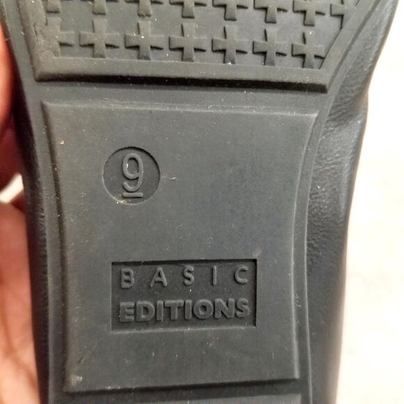 Basic Editions Womens Size 9 Black Slip On Ballet Flats - Picture 10 of 11